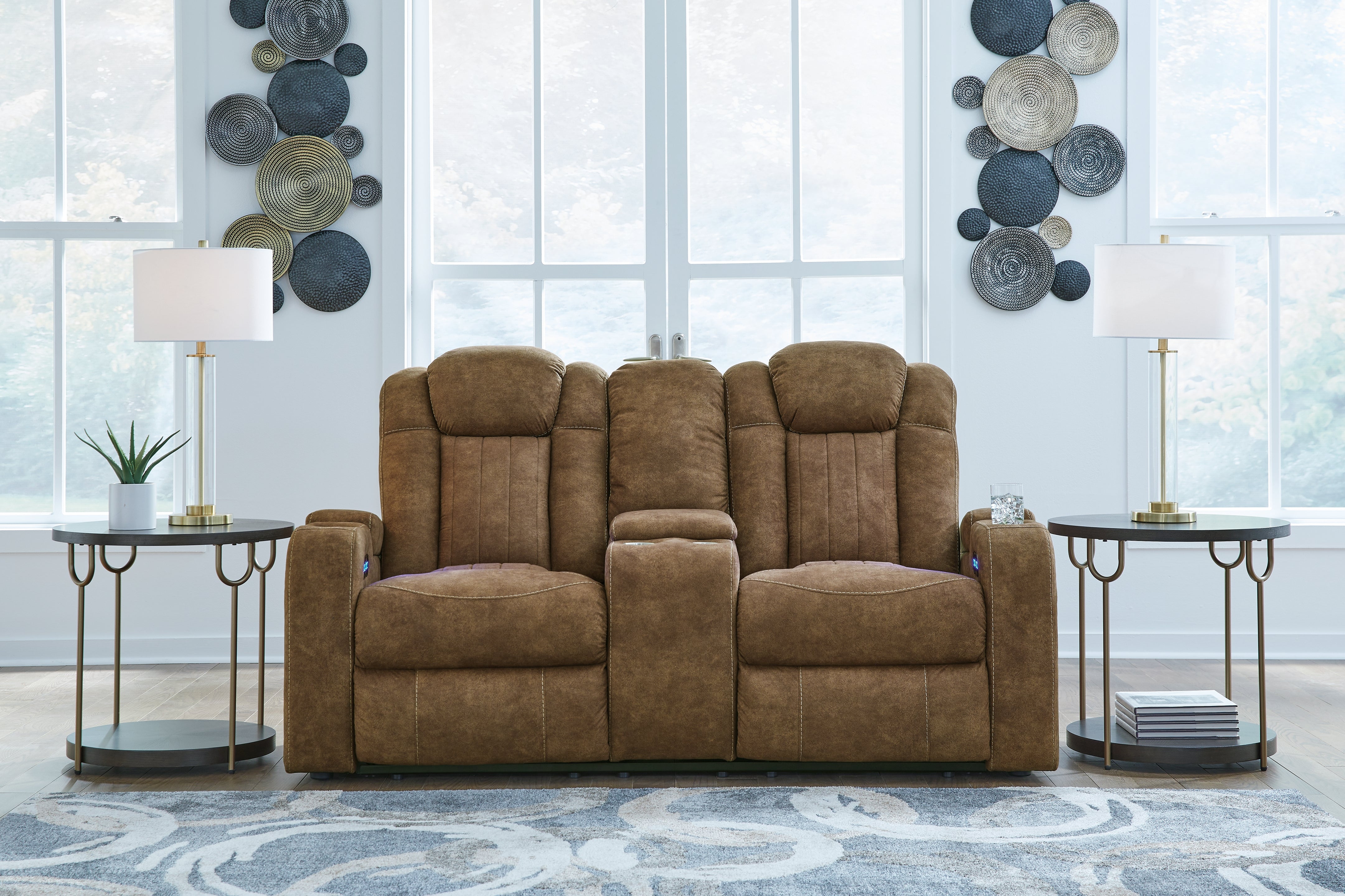 Homestyle Furniture - Ashley Furniture - Wolfridge Power Reclining Loveseat - PWR REC Loveseat/CON/ADJ HDRST - 6070318