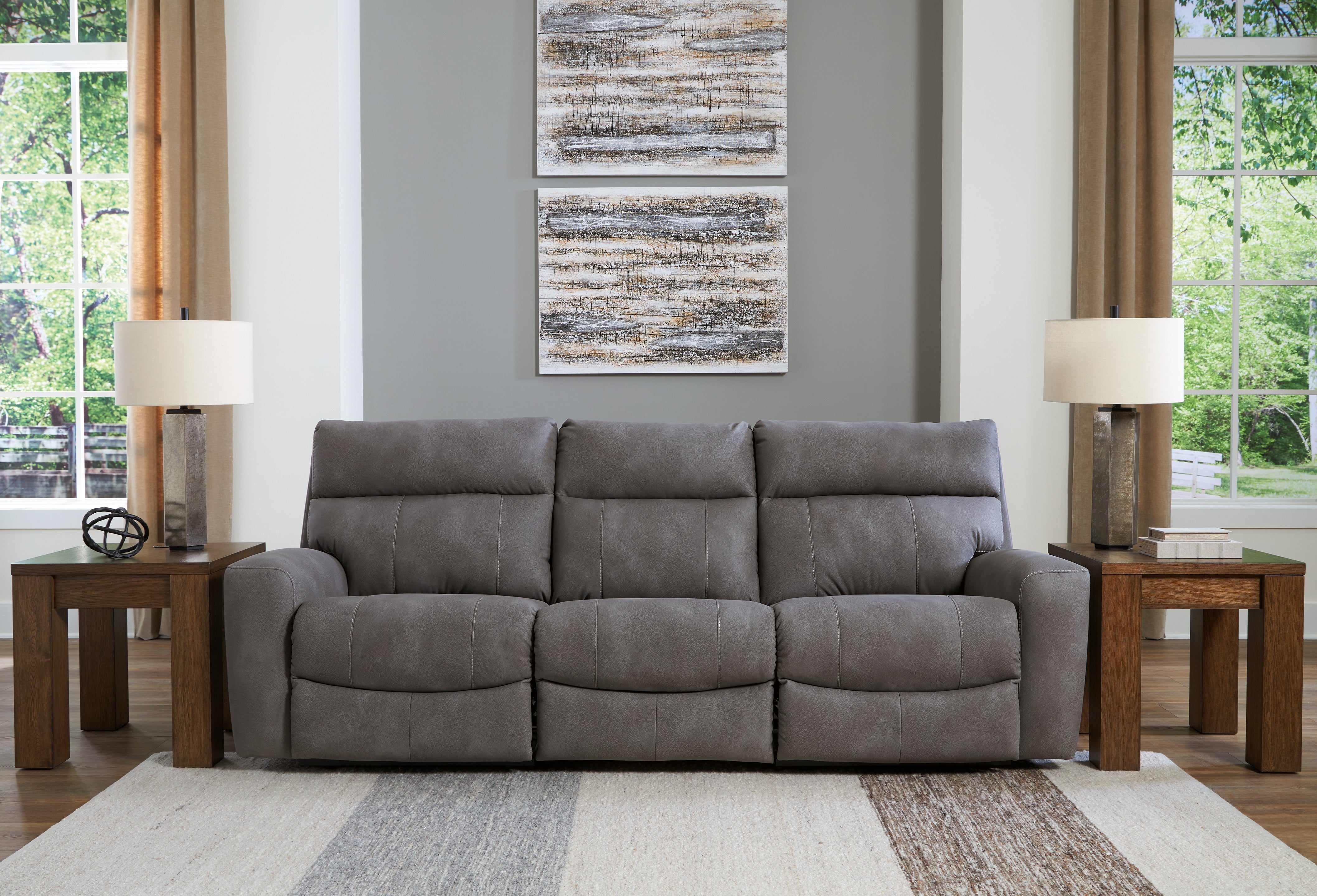 Homestyle Furniture - Ashley Furniture - Next-Gen DuraPella 3-Piece Power Reclining Sectional Sofa - 3-Piece Power Reclining Sectional Sofa / Slate - 61003S2