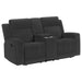 Homestyle Furniture - Coaster - Brentwood Upholstered Reclining Loveseat Dark Charcoal - 610285