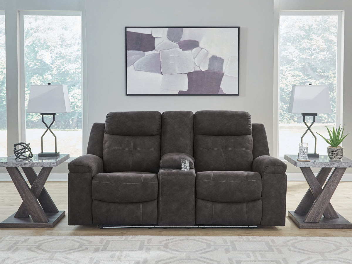 Homestyle Furniture - Ashley Furniture - Brysonview Reclining Loveseat with Console - DBL Rec Loveseat w/Console - 6360594