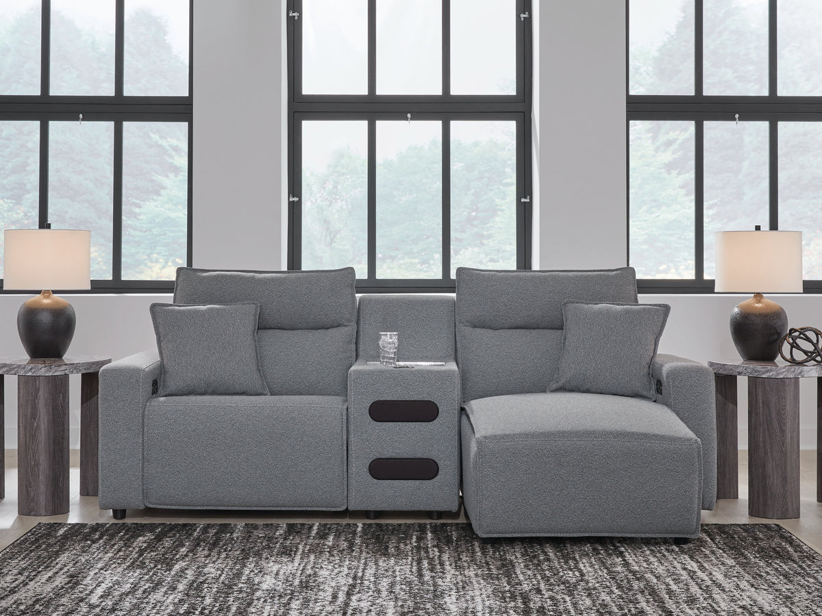 Homestyle Furniture - Ashley Furniture - ModMax II 3-Piece Power Reclining Sectional with Chaise - 3-Piece Power Reclining Sectional with Chaise - 65906S5