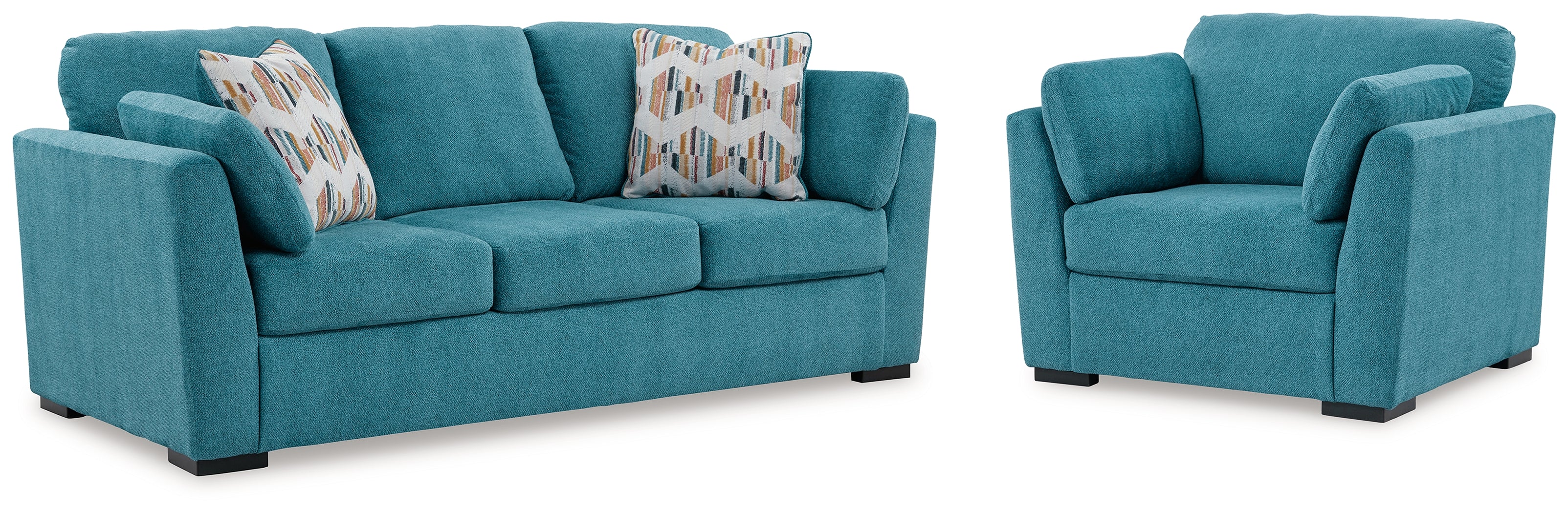 Homestyle Furniture - Ashley Furniture - Keerwick Sofa and Oversized Chair - Sofa and Oversized Chair / Teal - 67507U5