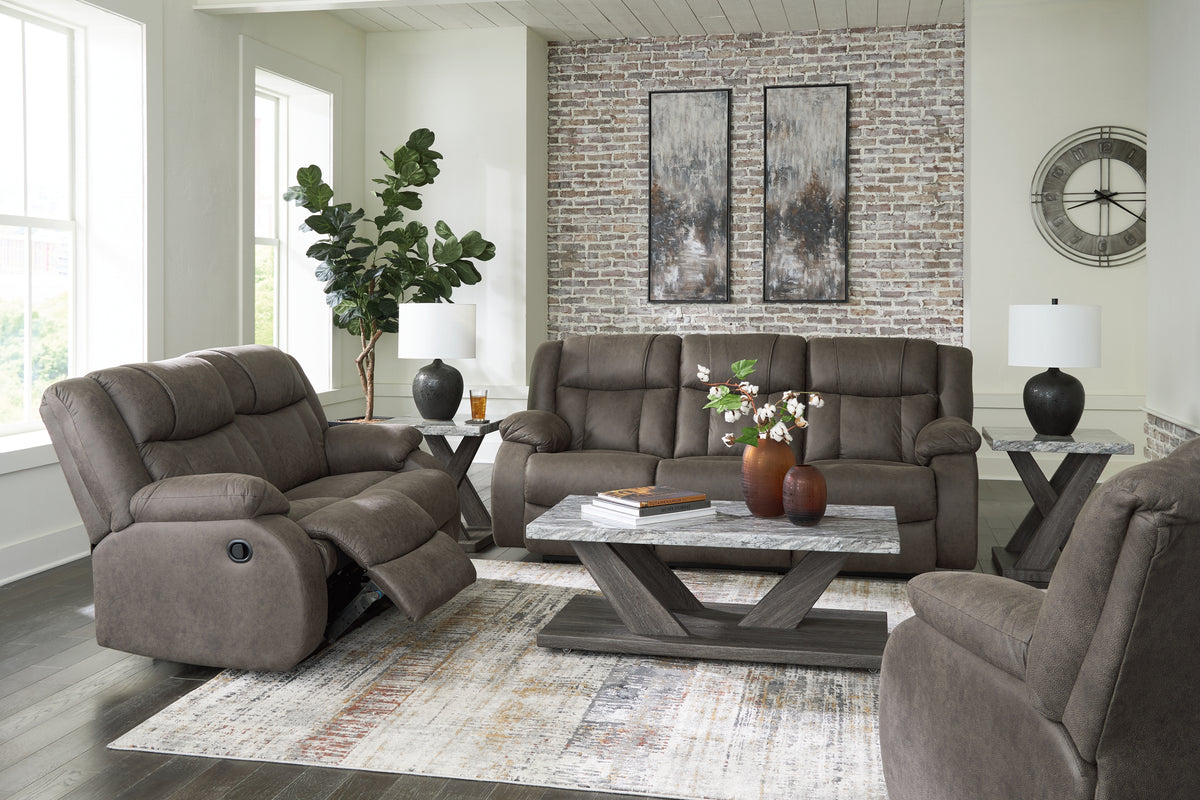 Homestyle Furniture - Ashley Furniture - First Base Reclining Sofa, Loveseat and Recliner - Reclining Sofa, Loveseat and Recliner - 68804U2