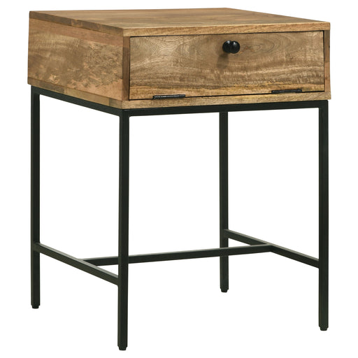 Homestyle Furniture - Coaster - Stephie Rectangular Side End Table with Storage Honey Brown - 704697