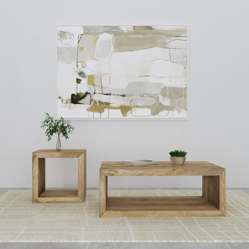 Homestyle Furniture - Coaster - Benton 2-piece Solid Mango Coffee and End Table Set Natural - 704838-S2
