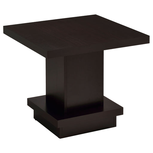 Homestyle Furniture - Coaster - Reston Square Engineered Wood Side End Table Cappuccino - 705167
