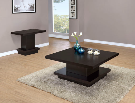 Homestyle Furniture - Coaster - Reston 2-piece Square Coffee and End Table Set Cappuccino - 705168-S2