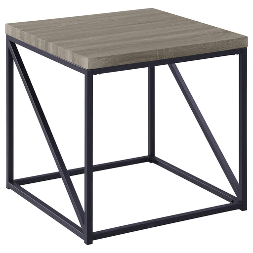 Homestyle Furniture - Coaster - Birdie Square Engineered Wood End Table Sonoma Grey - 705617