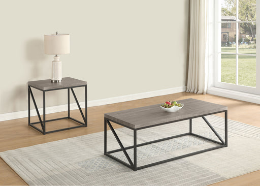 Homestyle Furniture - Coaster - Birdie 2-piece Coffee and End Table Set Sonoma Grey - 705618-S2