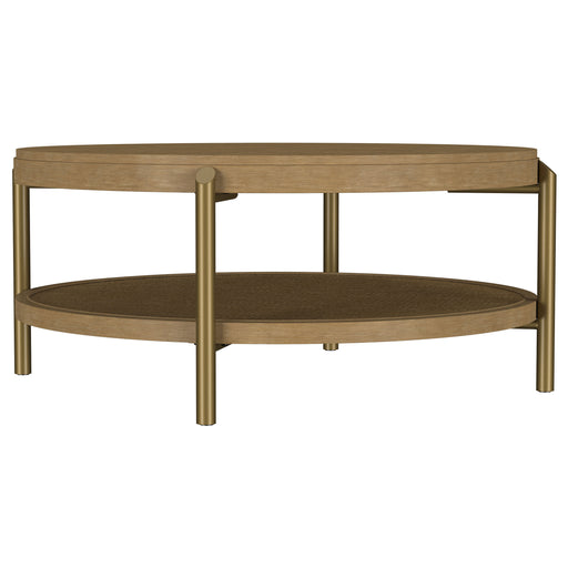 Homestyle Furniture - Coaster - Arini Round Coffee Table With Storage Shelf Sand Wash - 706188