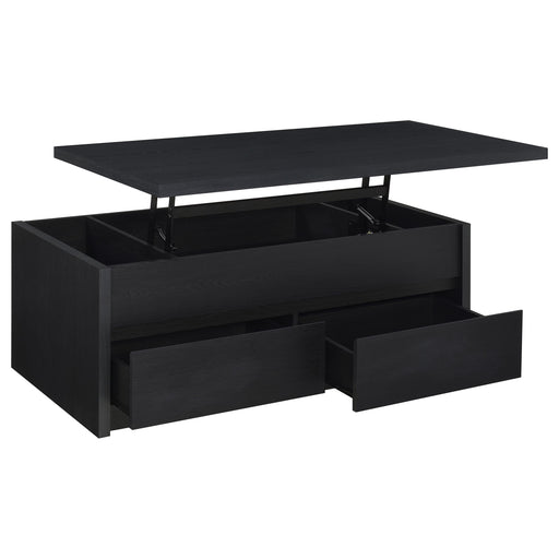 Homestyle Furniture - Coaster - Knapp Lift Top Cocktail Coffee Table with Dual Drawers Black - 706228