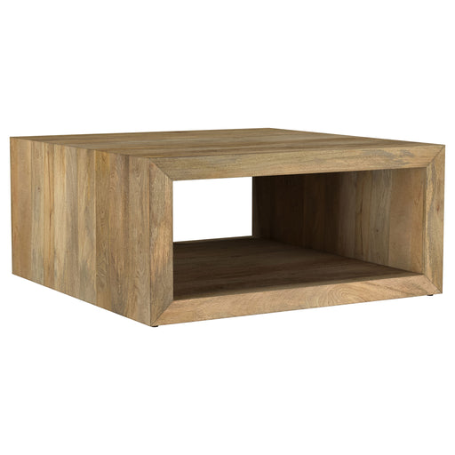 Homestyle Furniture - Coaster - Benton Square Solid Mango Wood Coffee Table Natural - 706838