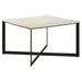 Homestyle Furniture - Coaster - Tobin Square Marble Top Coffee Table White and Black - 707698
