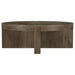 Homestyle Furniture - Coaster - Kinkaid Round Solid Mango Wood Coffee Table Brown - 710138