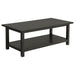 Homestyle Furniture - Coaster - Payne Wood Coffee Table with Shelf Distressed Java - 710568