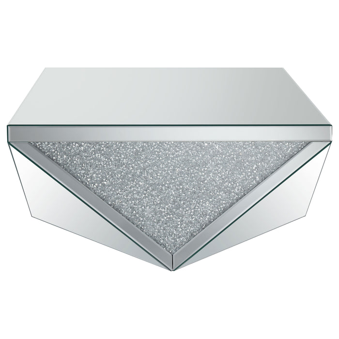 Amore 3-piece Mirrored Coffee and End Table Set Silver