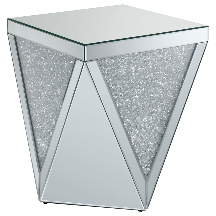 Amore 3-piece Mirrored Coffee and End Table Set Silver