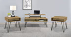 Homestyle Furniture - Coaster - Fanning 3-piece Lift Top Coffee and End Table Set Golden Oak - 723368-S3