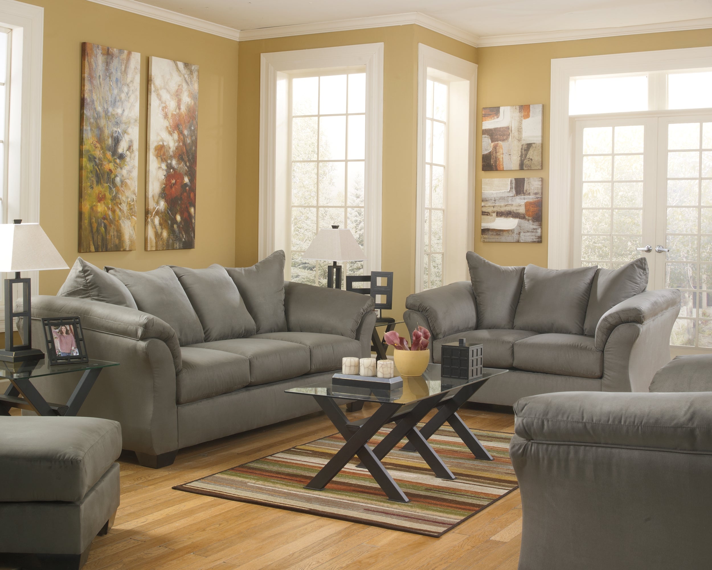 Homestyle Furniture - Ashley Furniture - Darcy Sofa, Loveseat, Chair and Ottoman - Sofa, Loveseat, Chair and Ottoman - 75005U9