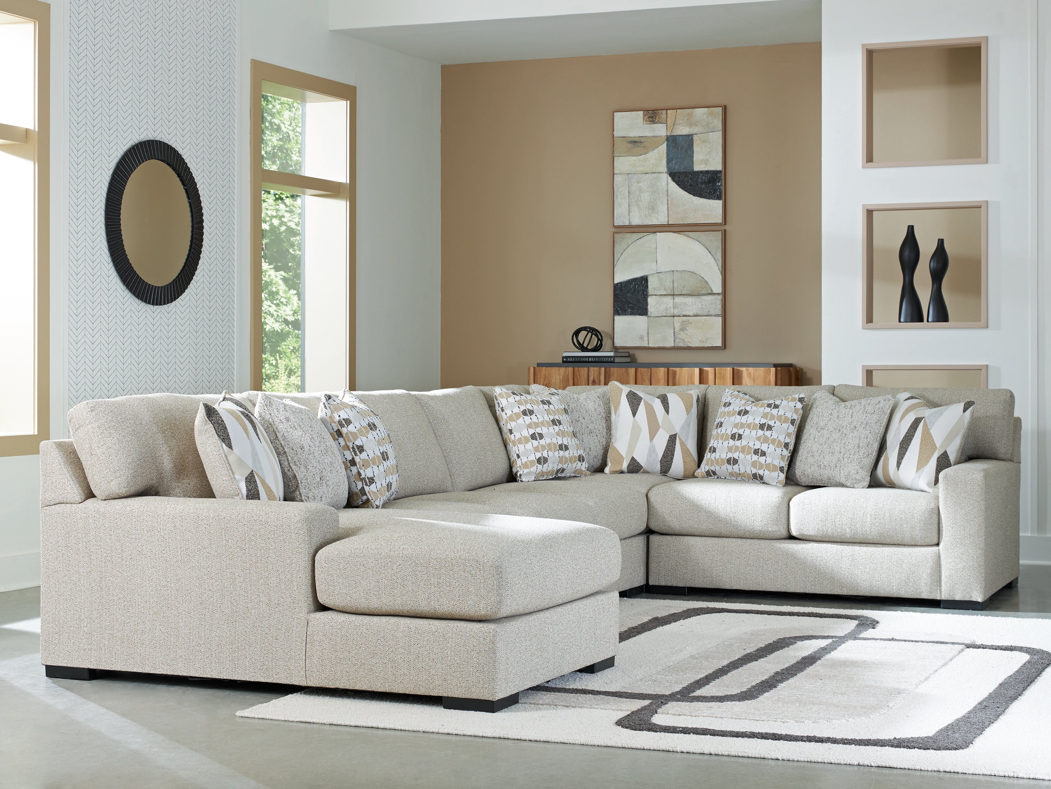 Homestyle Furniture - Ashley Furniture - Laurelgrove 5-Piece Sectional with Chaise - RAF 5-Piece Sectional with Chaise - 75105S11