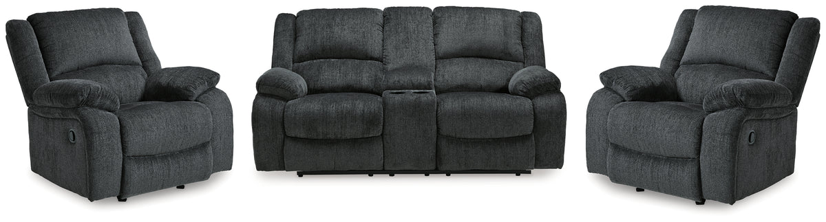 Homestyle Furniture - Ashley Furniture - Draycoll Reclining Loveseat and 2 Recliners - Reclining Loveseat and 2 Recliners - 76504U10
