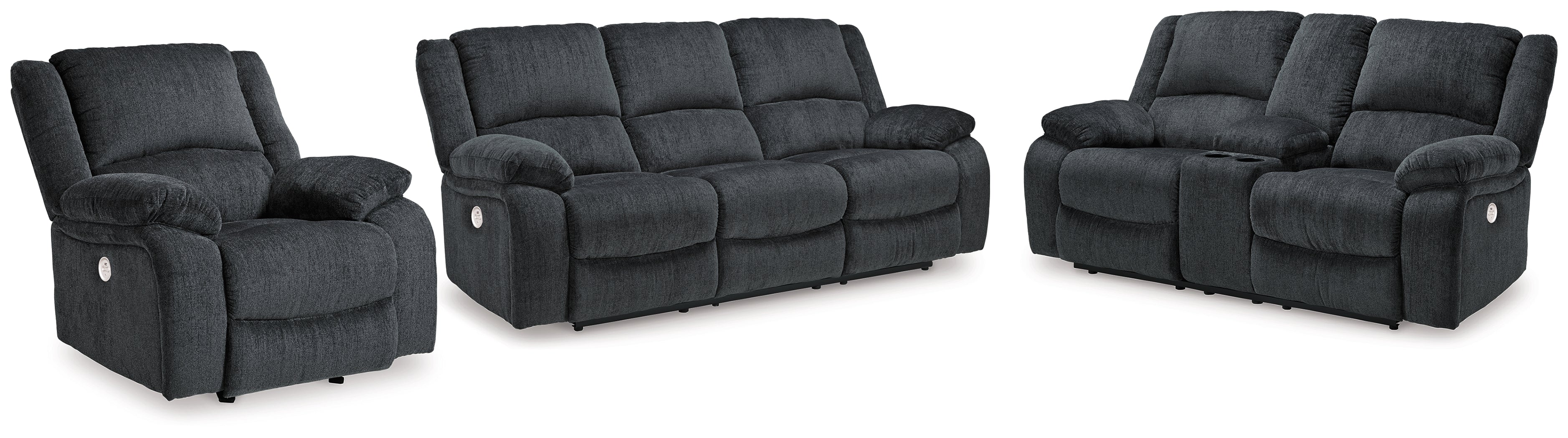Homestyle Furniture - Ashley Furniture - Draycoll Power Reclining Sofa, Loveseat and Recliner - Power Reclining Sofa, Loveseat and Recliner - 76504U5