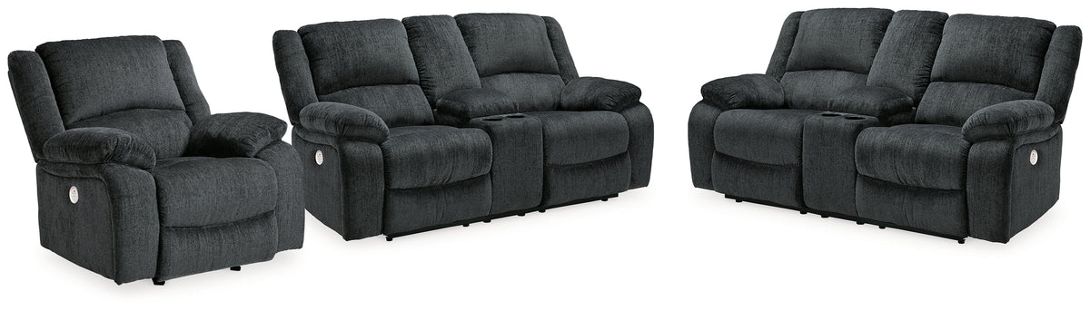 Homestyle Furniture - Ashley Furniture - Draycoll 2 Power Reclining Loveseats and Recliner - 2 Power Reclining Loveseats and Recliner - 76504U6