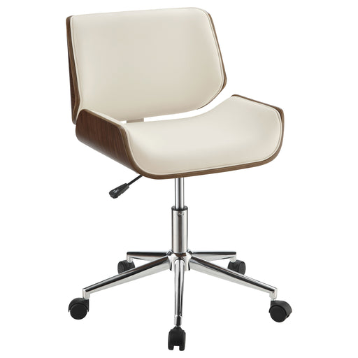 Homestyle Furniture - Coaster - Addington Upholstered Adjustable Office Desk Chair Ecru - 800613