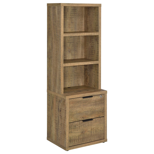 Homestyle Furniture - Coaster - Westpark 3-shelf Bookcase USB and Lockable Drawer Mango - 802693