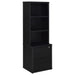 Homestyle Furniture - Coaster - Westpark 3-shelf Bookcase USB and Lockable Drawer Black - 802703