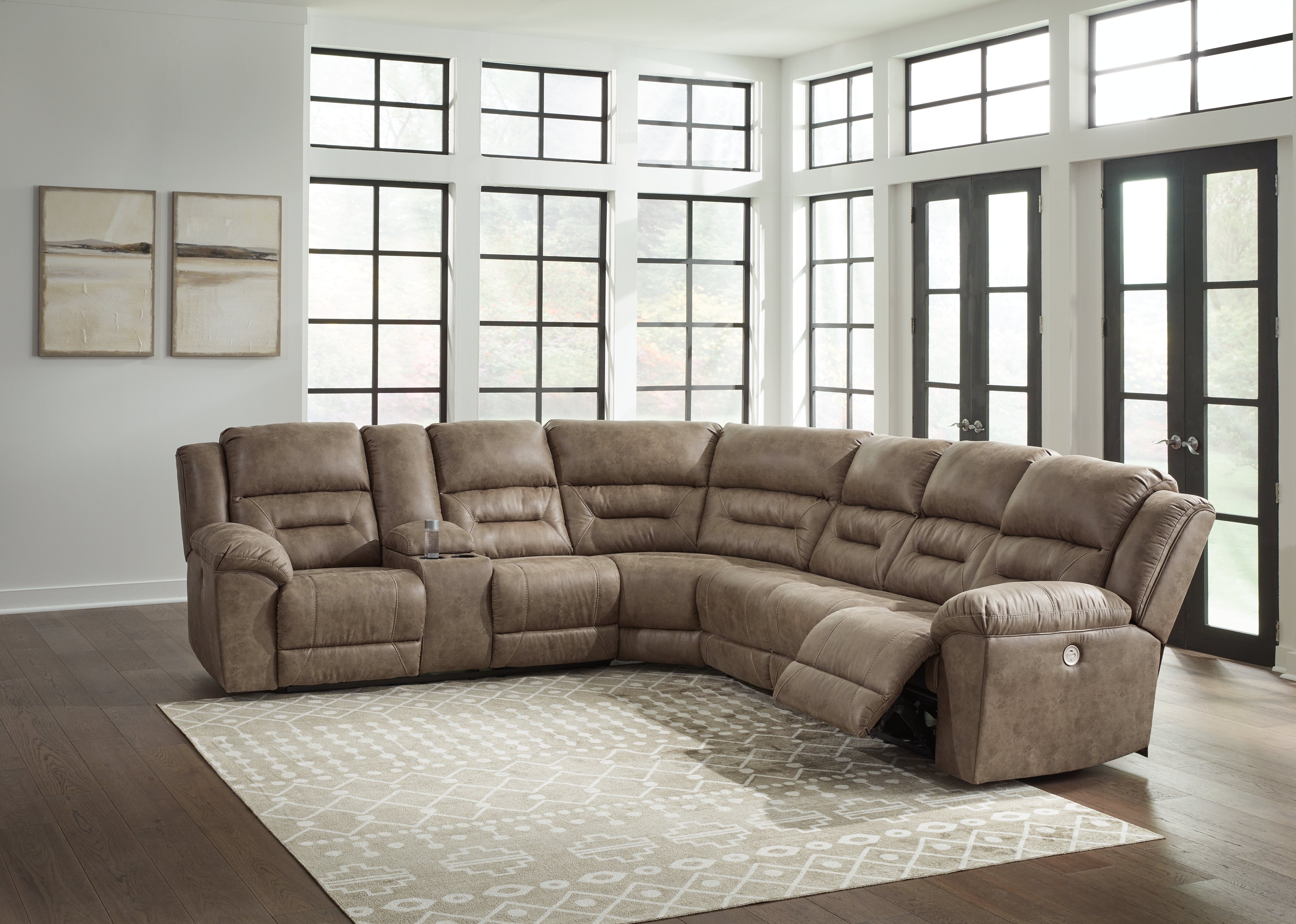 Homestyle Furniture - Ashley Furniture - Ravenel 4-Piece Power Reclining Sectional - 4-Piece Power Reclining Sectional - 83106S3