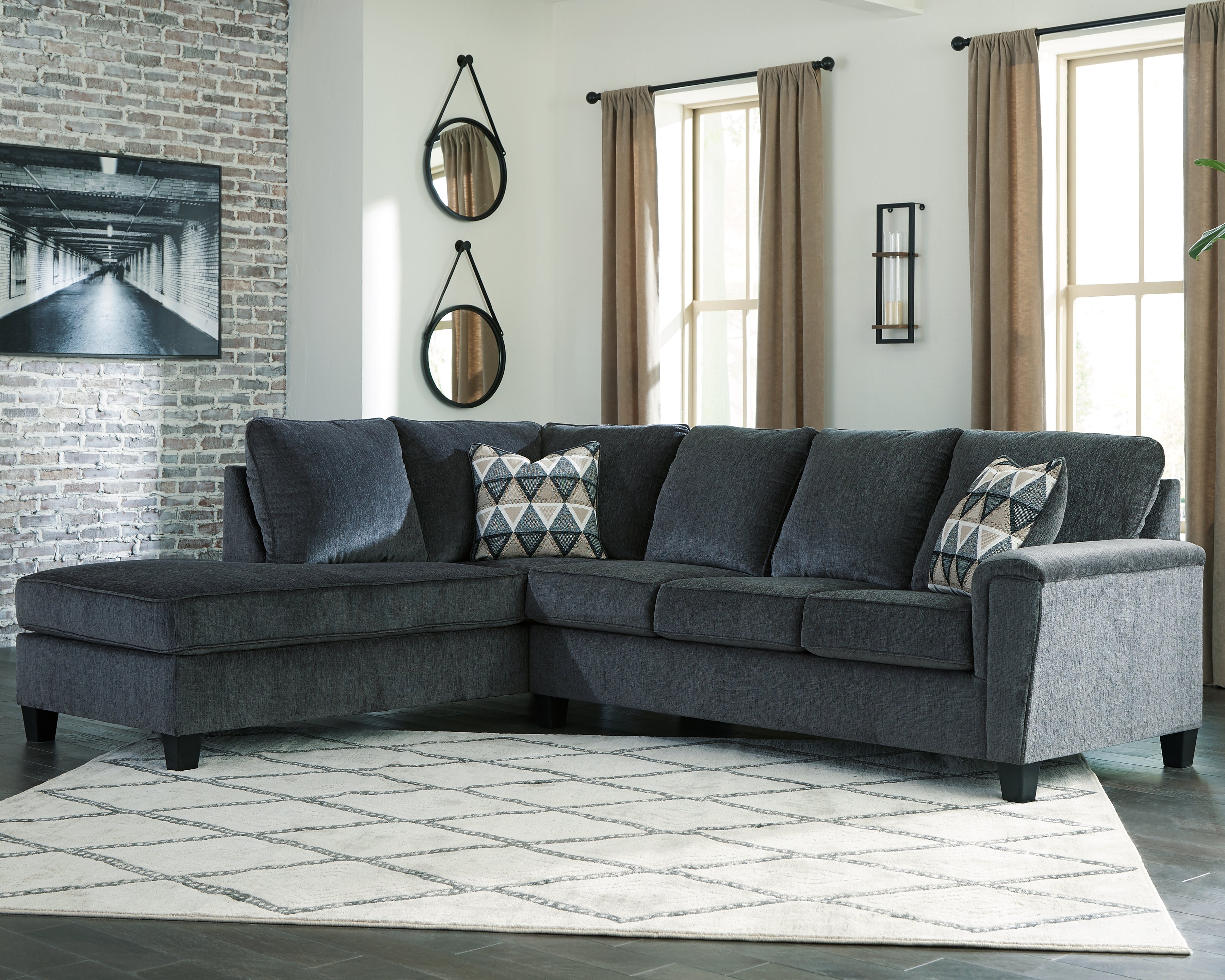 Homestyle Furniture - Ashley Furniture - Abinger 2-Piece Sectional with Chaise - RAF 2-Piece Sectional with Chaise / Smoke - 83905S1