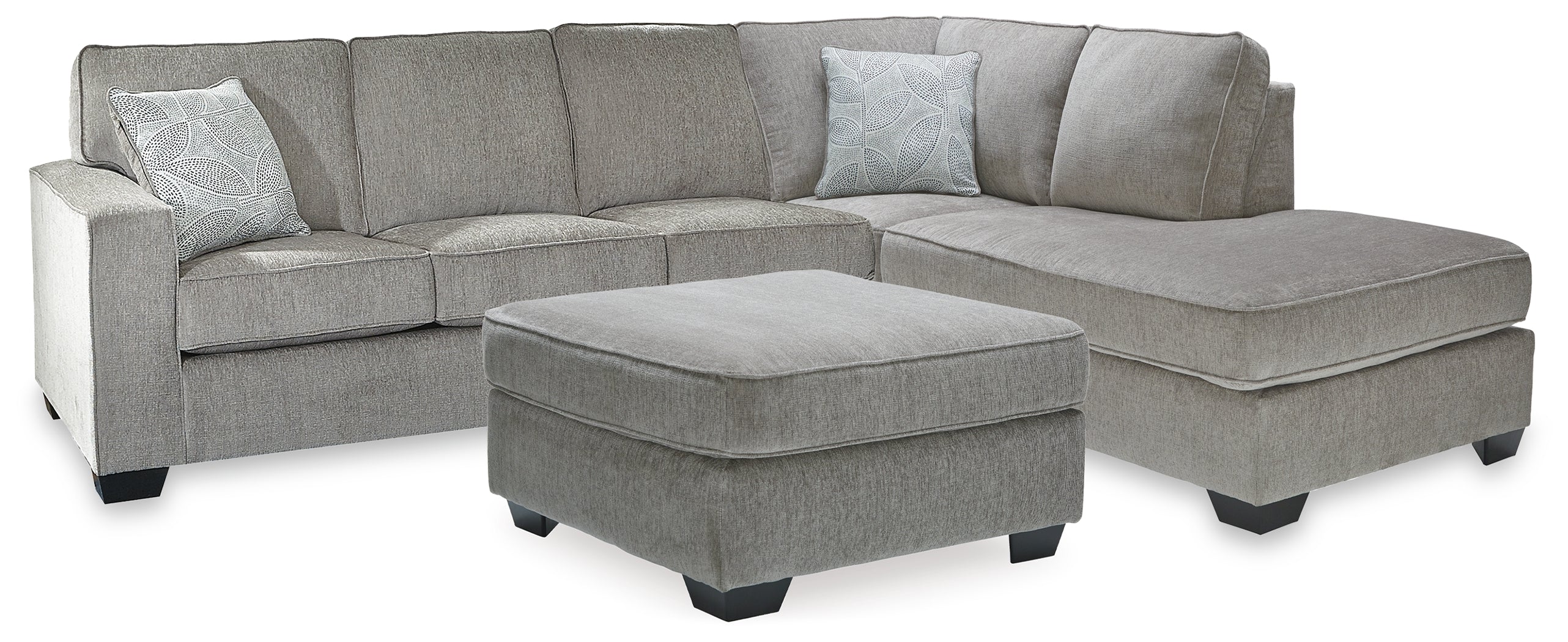 Homestyle Furniture - Ashley Furniture - Altari 2-Piece Sleeper Sectional and Ottoman - 2-Piece Sleeper Sectional and Ottoman / Alloy - 87214U8