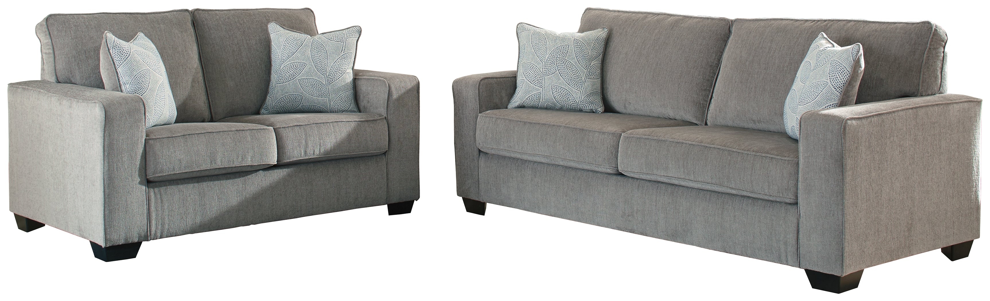 Homestyle Furniture - Ashley Furniture - Altari Sofa and Loveseat - Sofa and Loveseat / Alloy - 87214U1