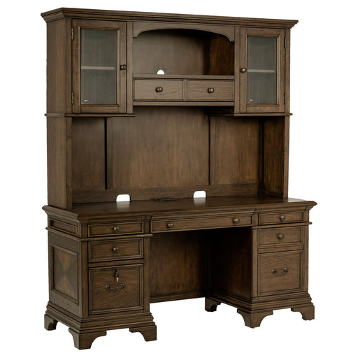 Homestyle Furniture - Coaster - Hartshill 66-inch 5-drawer Credenza with Hutch Burnished Oak - 881283