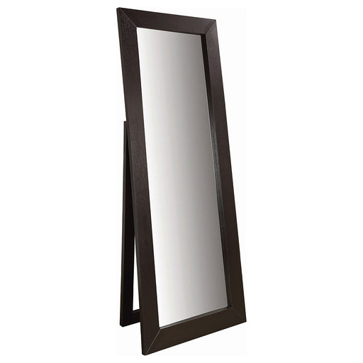 Homestyle Furniture - Coaster - Toga 28 x 72 Inch Wood Standing Floor Mirror Cappuccino - 900453