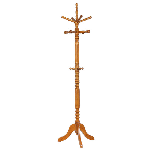 Homestyle Furniture - Coaster - Achelle 11 Hook Freestanding Coat Rack Hanger Golden Brown - 900759