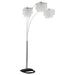 Homestyle Furniture - Coaster - Miriam 90-inch Hanging Crystal Arc Floor Lamp Chrome - 901484