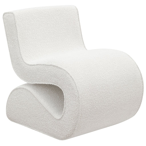 Homestyle Furniture - Coaster - Ronea Boucle Upholstered Armless Curved Chair Cream - 903154