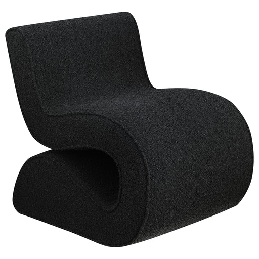 Homestyle Furniture - Coaster - Ronea Boucle Upholstered Armless Curved Chair Charcoal - 903155