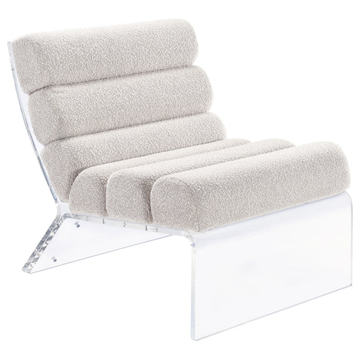 Homestyle Furniture - Coaster - Serreta Boucle Upholstered Armless Acrylic Chair Ivory - 903161