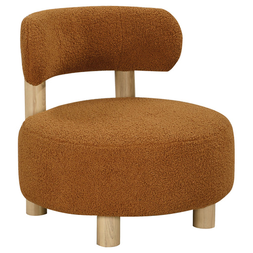 Homestyle Furniture - Coaster - Zonie Boucle Upholstered Barrel Back Accent Chair Orange - 903167