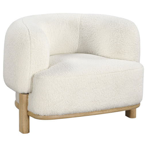 Homestyle Furniture - Coaster - Lawler Upholstered Barrel Back Accent Chair Ivory - 903169