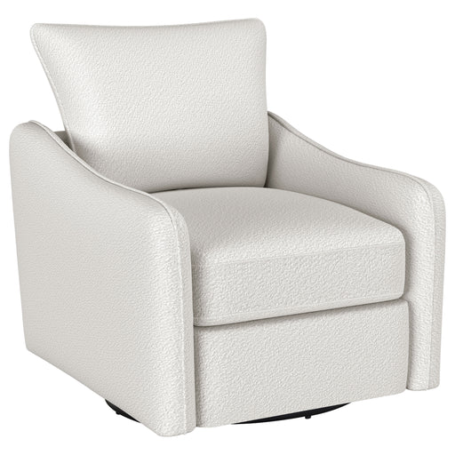 Homestyle Furniture - Coaster - Madia Upholstered Sloped Arm Swivel Glider Chair Vanilla - 903391