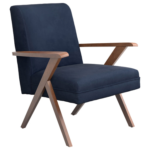 Homestyle Furniture - Coaster - Cheryl Upholstered Wood Arm Accent Chair Dark Blue - 905415