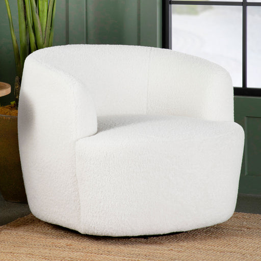 Hudson Upholstered Swivel Chair Natural image