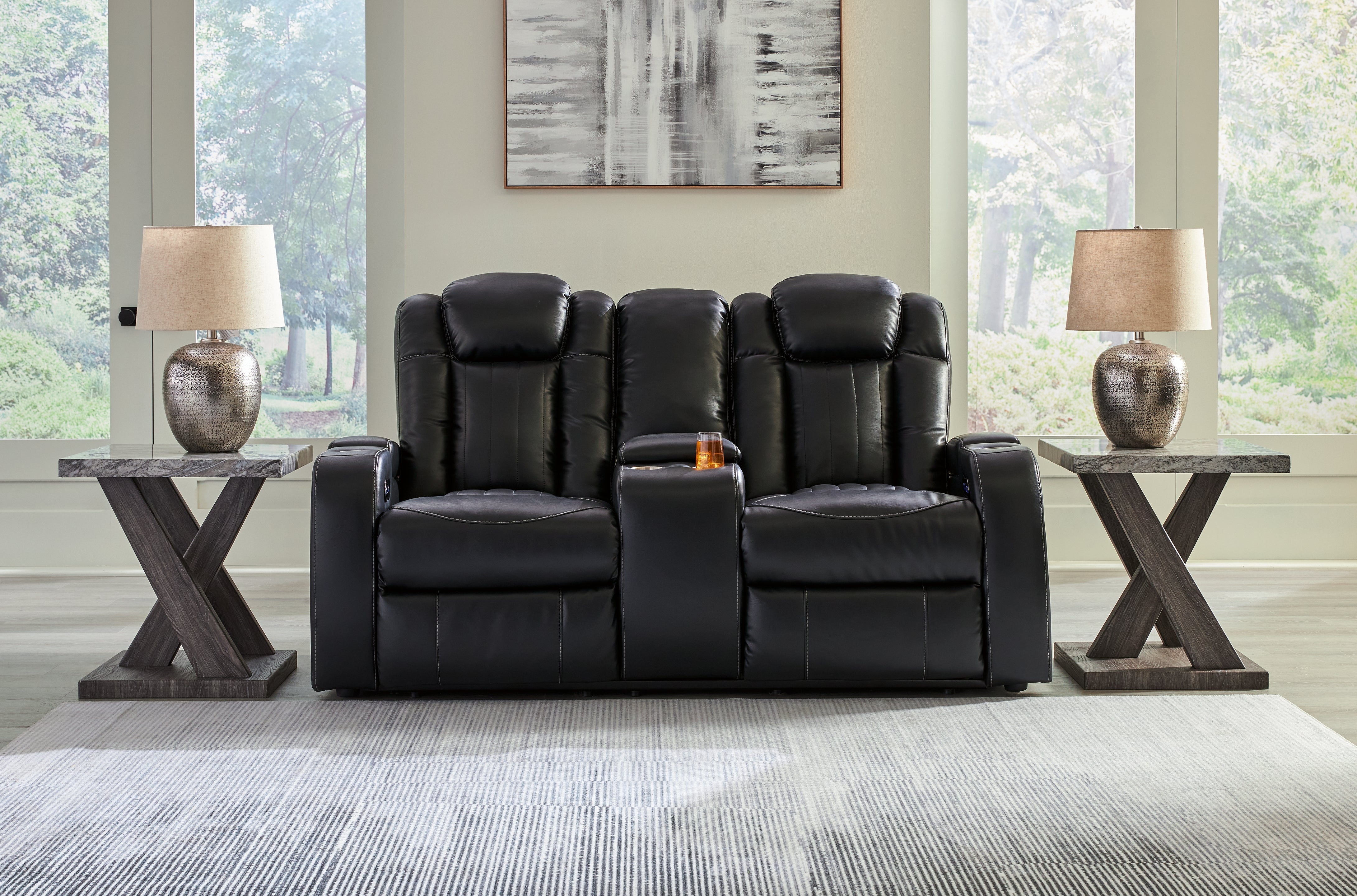 Homestyle Furniture - Ashley Furniture - Caveman Den Power Reclining Loveseat with Console - PWR REC Loveseat/CON/ADJ HDRST - 9070318