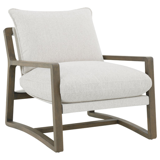 Homestyle Furniture - Coaster - Geneva Boucle Upholstered Wood Arm Accent Chair Sand - 907509