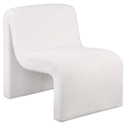 Homestyle Furniture - Coaster - Drayton Upholstered Curved Armless Accent Chair Ivory - 907525