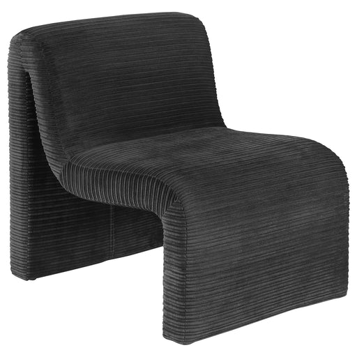 Homestyle Furniture - Coaster - Drayton Upholstered Curved Armless Accent Chair Black - 907526